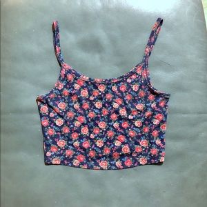 Floral Crop Tank Top Size S